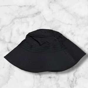 🆕Mens Classic Black Bucket Nylon Hat